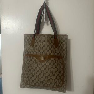 GUCCI TOTE GG PLUS SHERRY LINE TOTE (VINTAGE)